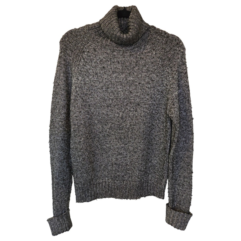 Anthropologie Sparkly Shimmer Metallic Turtleneck Knit Sweater S Festive Holiday
